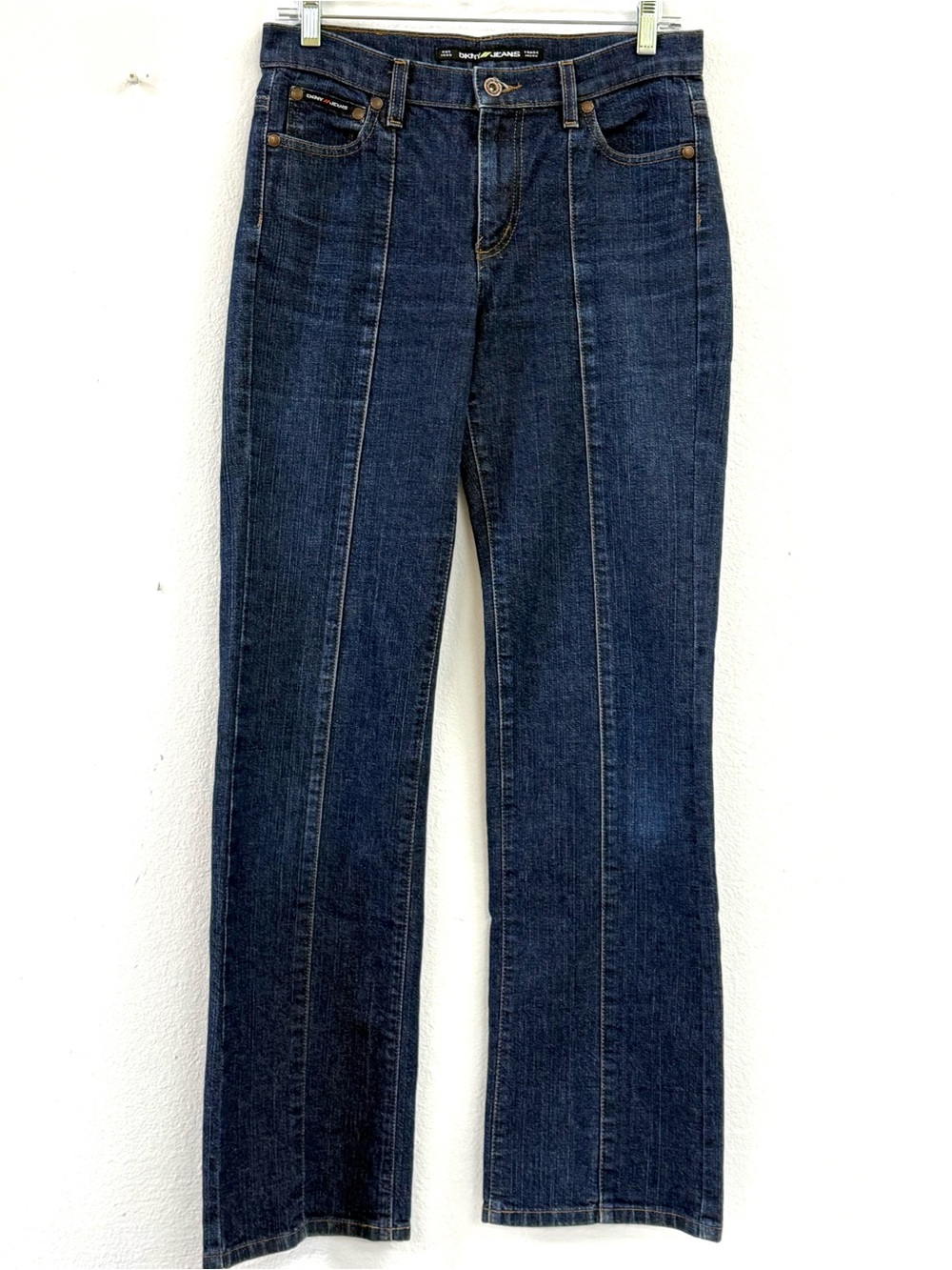 DKNY Dark Indigo Straight Leg Jeans with Center Seams